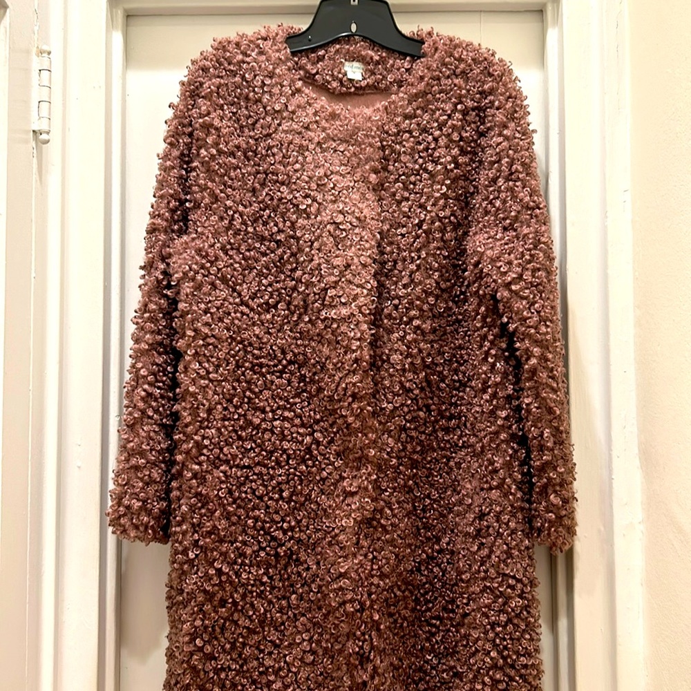 Sundance Catalog Boucle Mauve Curly Coat
